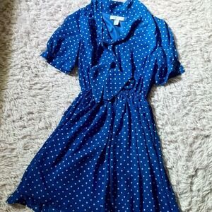 Retro Polkadot Pinup Housewife Whimsical BBQ 4th of July Womens XS Feminine